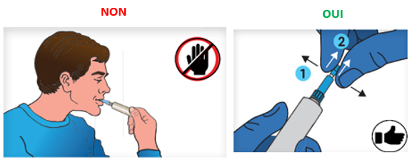 Proscrire l’ouverture des tubes intramammaires avec la bouche